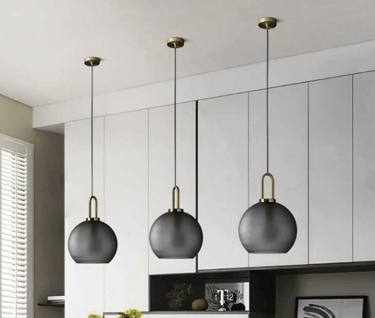 MNK-012 Frosted glass ball pendant light with led bulbs