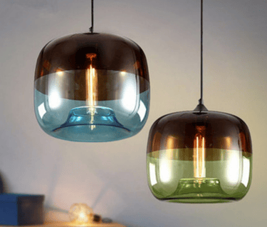 MNK-PD069 Colored two-tone glass retro lighting