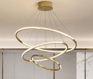 MNK-N345-3 bling bling crystal outter cover gold color pendant light with leds
