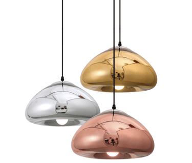 MNK-PD050 Electroplated dining chandelier gold chrome rose gold with bulbs
