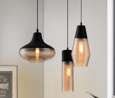 MNK-PD071 retro wave pattern bar decorative lamp with filament lamp