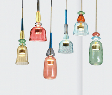 MNK-PD047 retro glass comrbination led pendant light