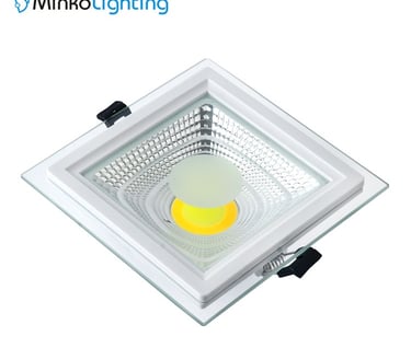 MNK-SSR02 led cob glass panel light round square