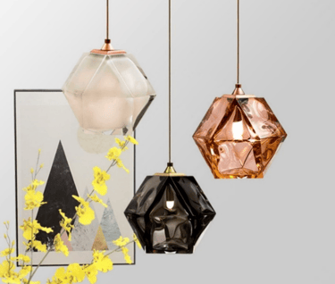 MNK-PD065 Three-dimensional hexagonal water-patterned glass chandelier