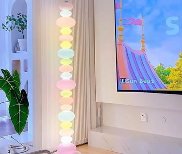 MNK-FL179 colorful candy glass led floor lamp baby room lighting indoor floor light