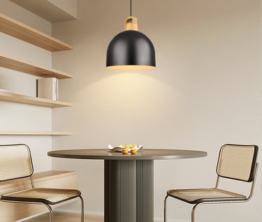 MNK-PD084 Single Head Pendant Lamp, Paint Metal Hanging Light Lampshade, Porch Bar Flush Mount Light
