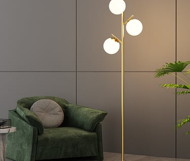 0520 minimalist led glass ball floor lamp