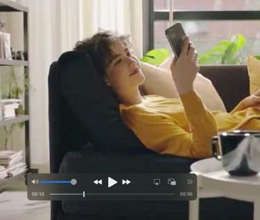 screenshot from film ad for multiplatform promotional campaign