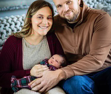 family photo of owner of heating and cooling company