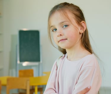 Little girl thinking