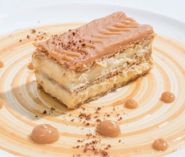 Postre con dulce de leche