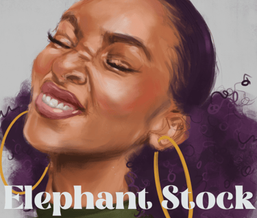 Illustration of African American woman smiling