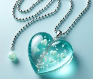 a heart shaped glass heart shaped pendant necklace