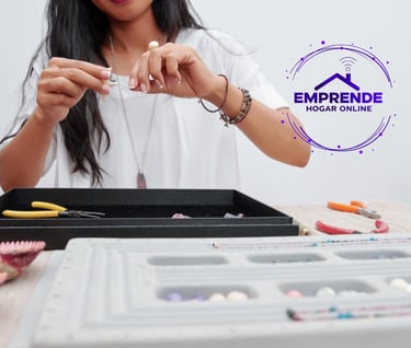 a woman is holding a piece of jewelry
