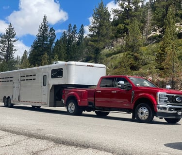 a truck with a trailer attached to it