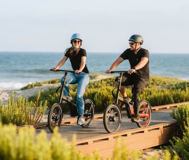 Part of coastal route on an e-Bike Tour from Weymouth