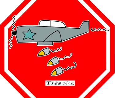 An Airplane Dropping Bombs