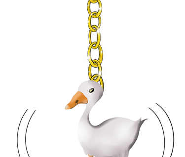 Foie Gras producing Duck spy earring