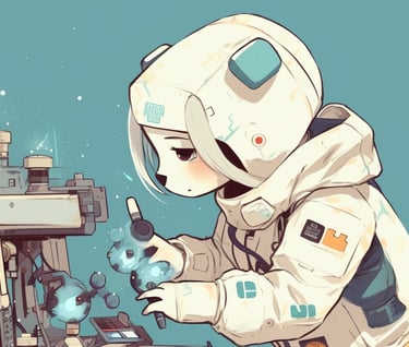 Luna SNowball Working at the Lab