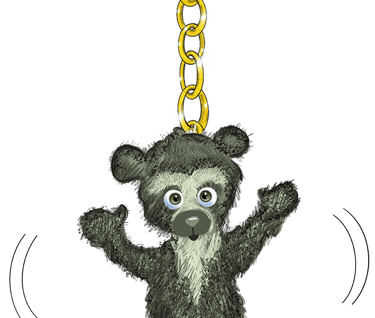 Spectacled Bear spy earring