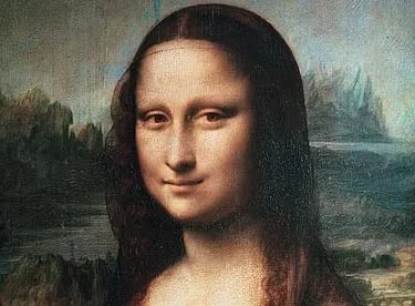 obra do retratista Leonardo da Vinci, com sua célebre "Mona Lisa"