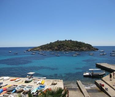 The island of Sa Dragonera which lies off Sant Elm in the South of Mallorca