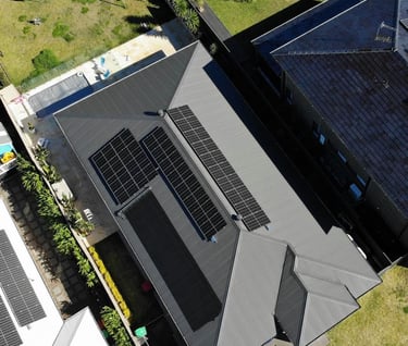 house with solar panels
