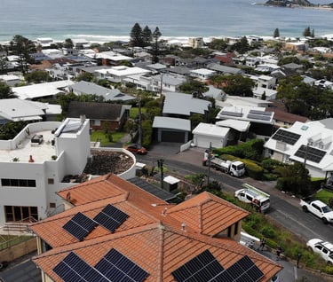 tile roof with solar panels