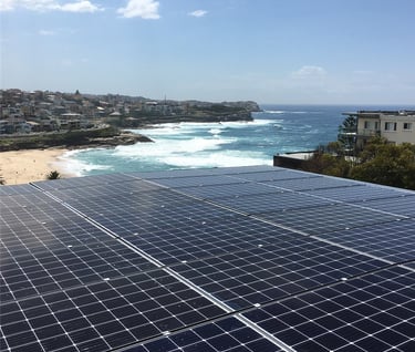 a beautiful roof with solar panels