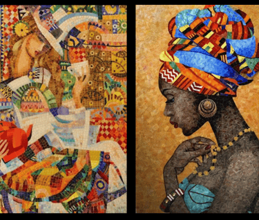 Glass Mosaic Mural , Custom Mosaic Mural