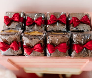 Brownie gourmet recheado da Petit Gourmet para aniversário infantil no Rio de Janeiro