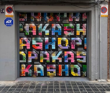 Mural graffiti shop