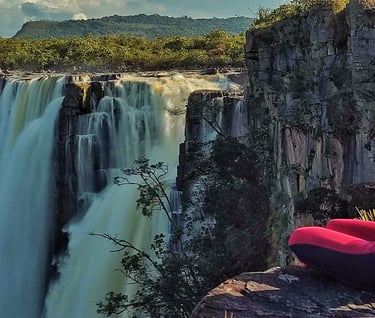 Vue sur Un salto de la Gran Sabana