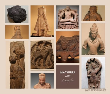 Examples of Mathura Art collage by Kiran Java