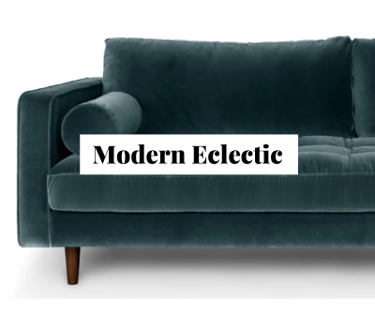 a teal velvet mid-century modern sofa with teak legs