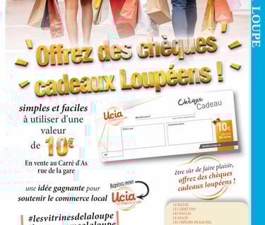Affiche promotion des chèques cadeaux