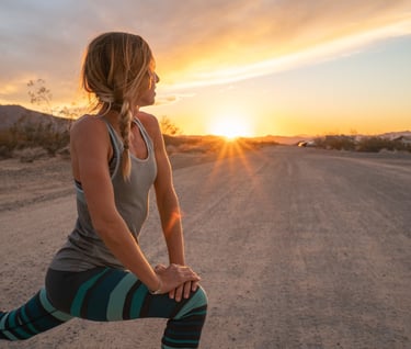 Woman Waking Up Early in the Morning Run Taking Advantage of Day
