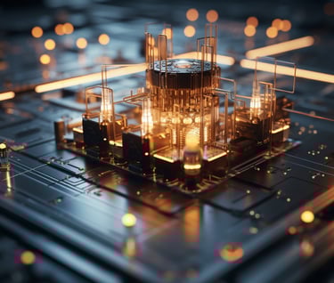 An artistic rendering of a quantum chip