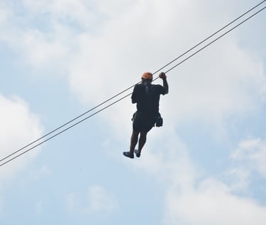 Zipline sky canopy with Jaguar Paw