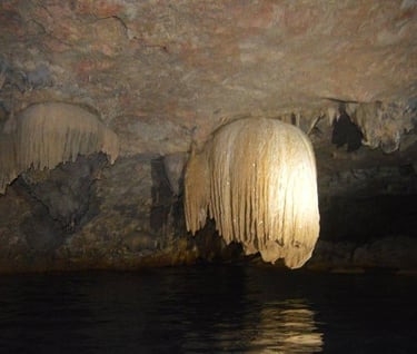 Rock formation in a cave, Best of Belize's Cave adventures
