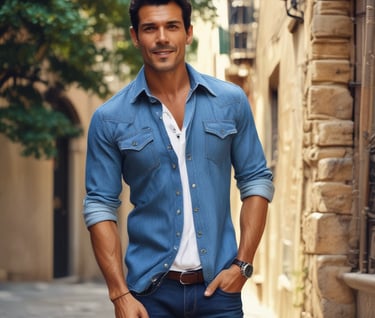 man standing near white wall