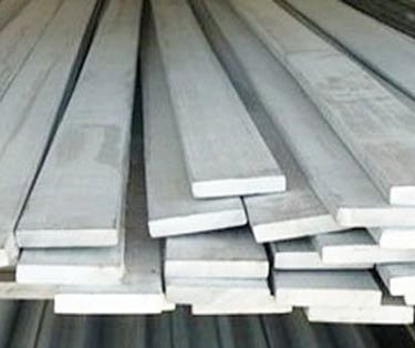 MS Flat bars lying in factory