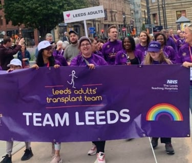The team parading through Leeds at our home games