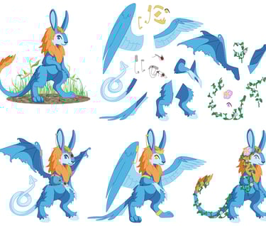 hasur en mode poupée de papier