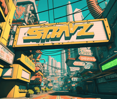 City Illustration in the style of Shibuya Punk Aesthetic