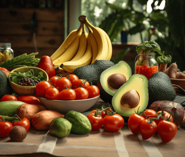 Food rich in potassium like banana, avocado, tomatoes