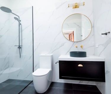 white renovated bathroom