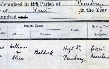 Charles Edwin Baldock, 21 Vernon Road, Tunbridge Wells TN1 2JA 