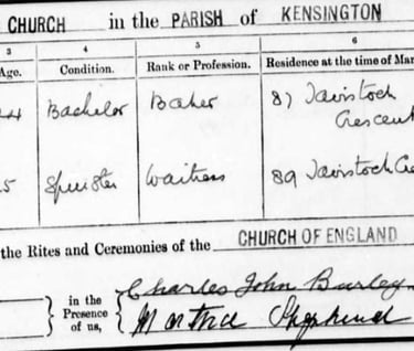 Marriage John Sheppard and Annie Burley