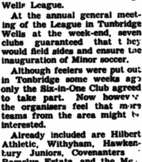 Hilbert Athletic Football Club, Tunbridge Wells